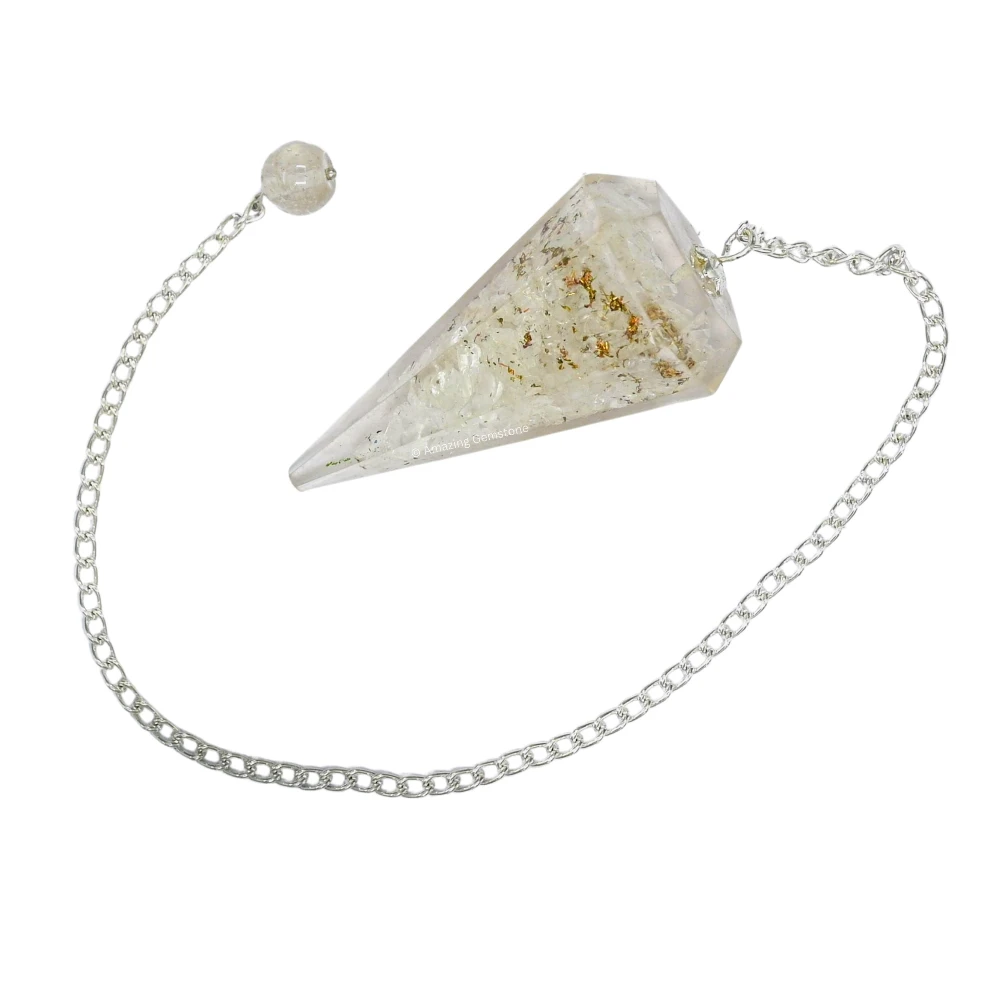 Clear Quartz Orgone Pendulum