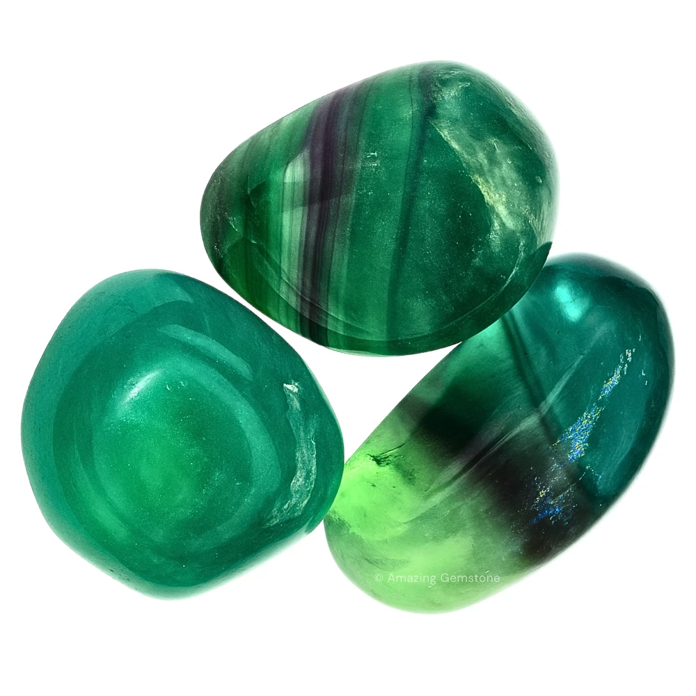 Tumbled Fluorite Crystals Stones (1000+ Carats)
