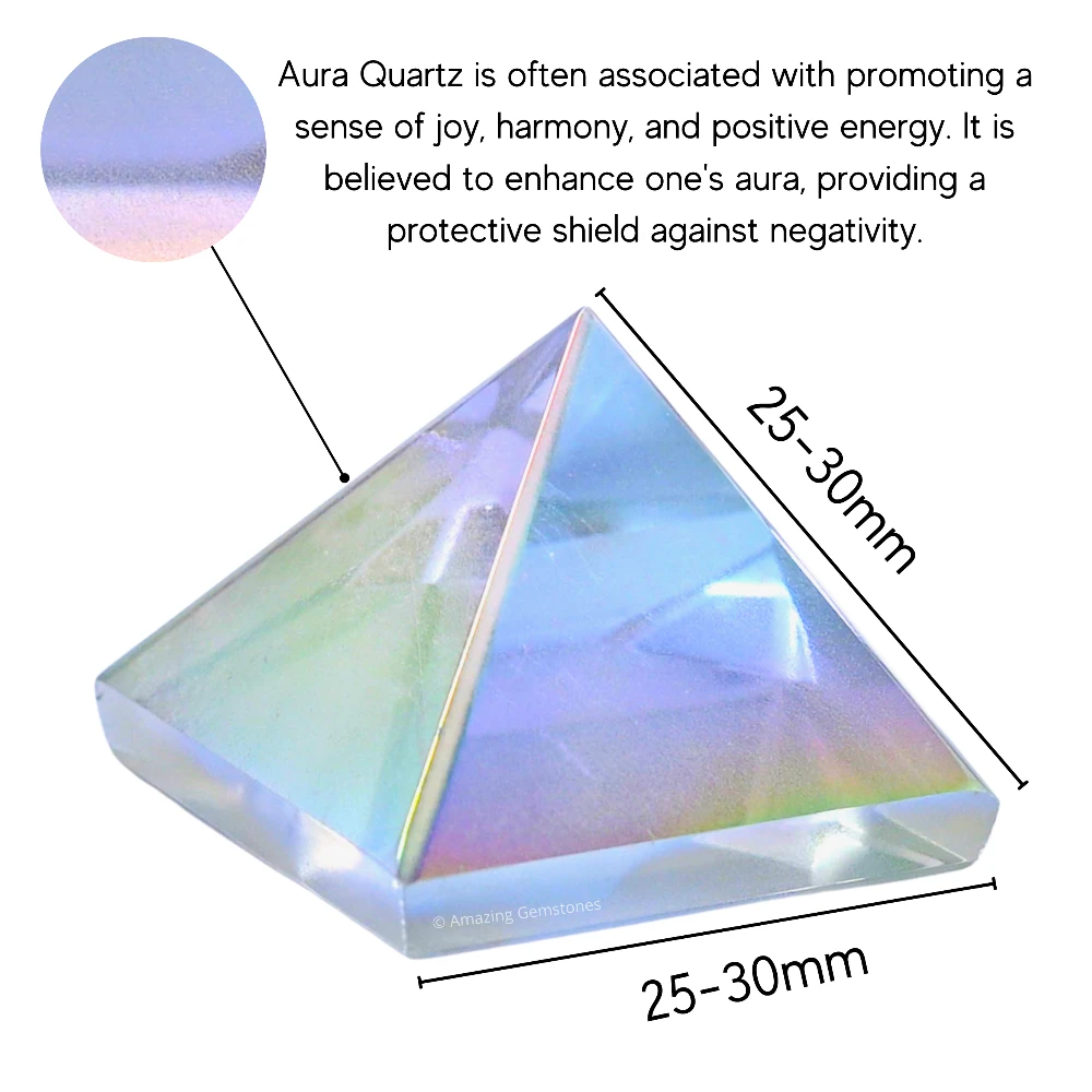 Angel Aura Quartz Pyramid (1 Inch)
