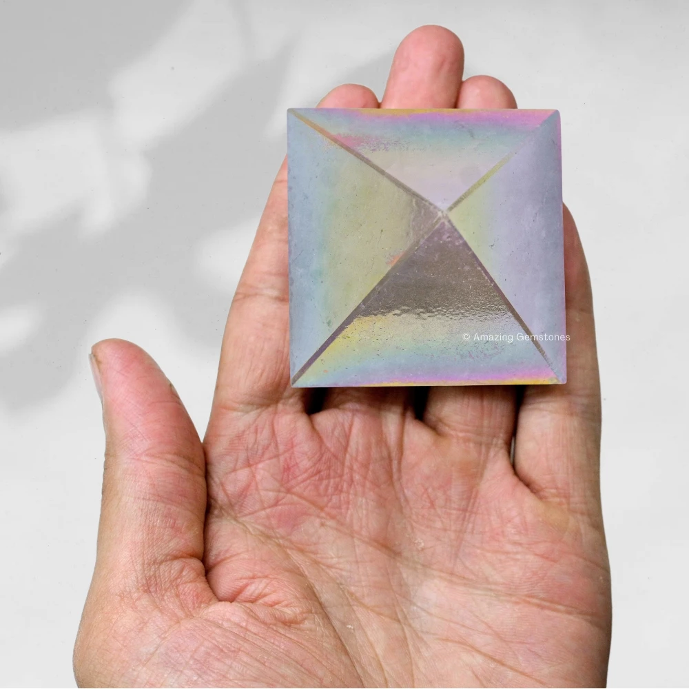 Angel Aura Quartz Pyramid (2 Inch)