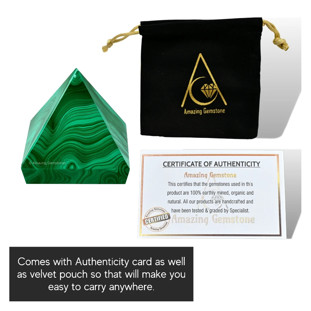 Malachite Pyramid (1 Inch)