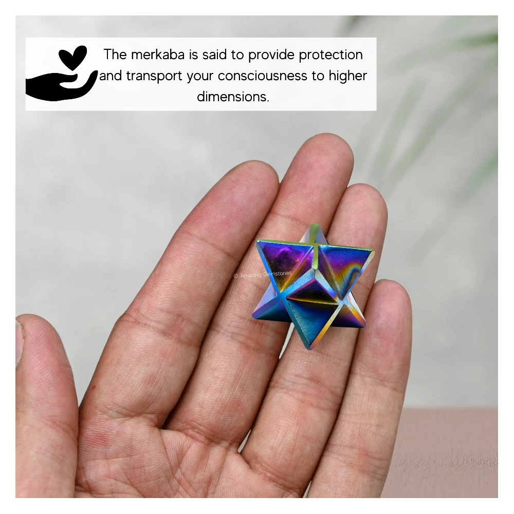 Titanium Aura Quartz Merkaba (15-20 mm)