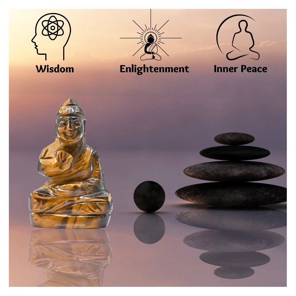 Tiger Eye Buddha Statue