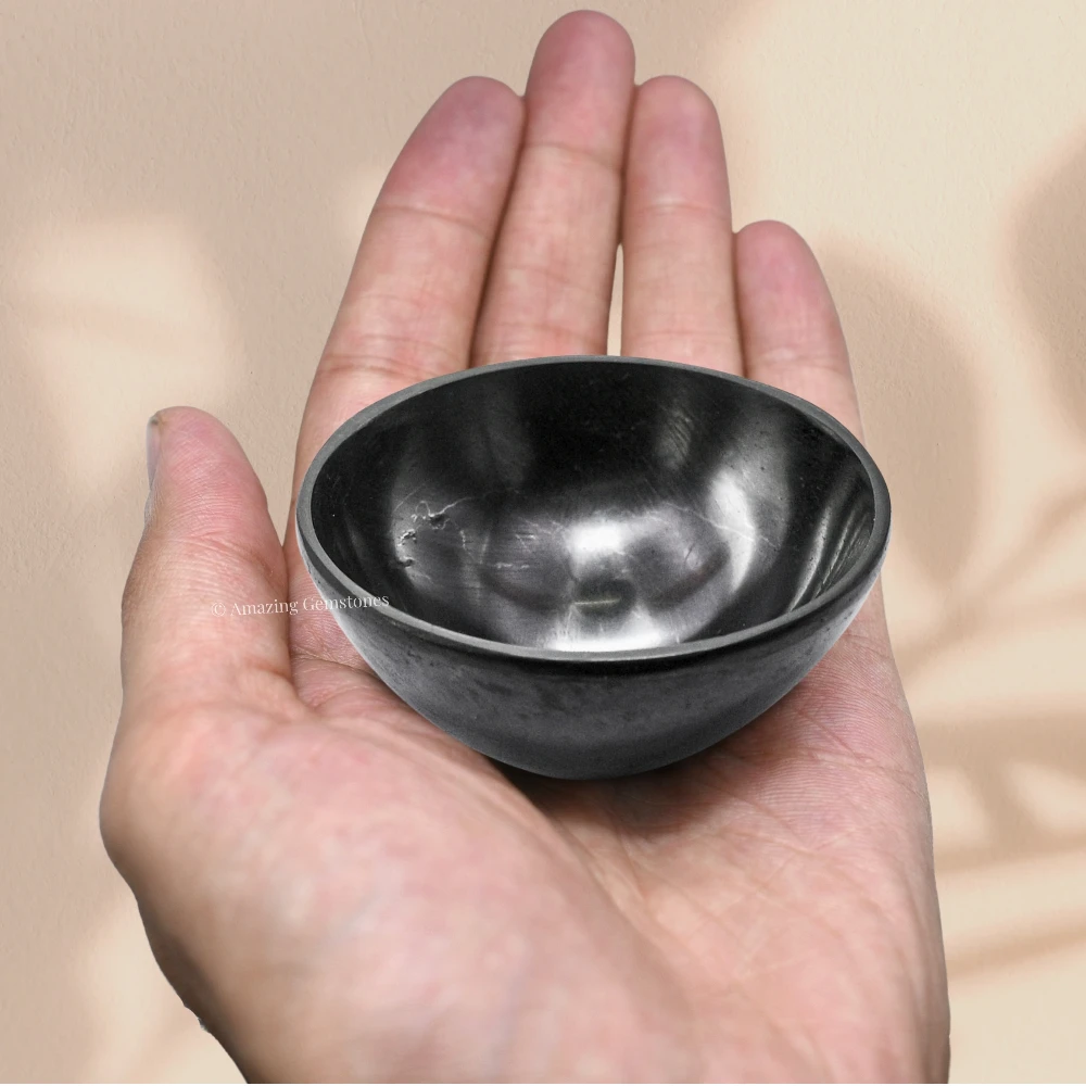 Shungite Crystal Bowl - 2 Inch