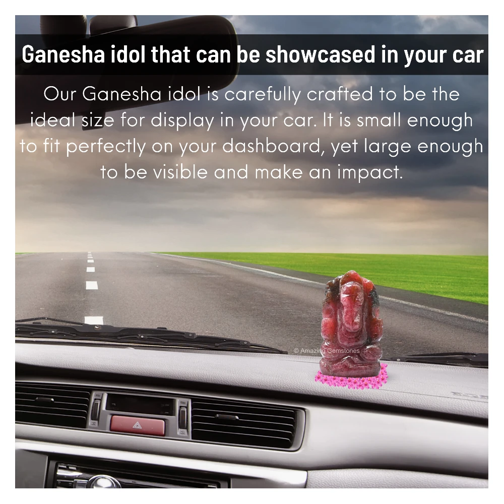 Rhodonite Ganesha Crystal Idol