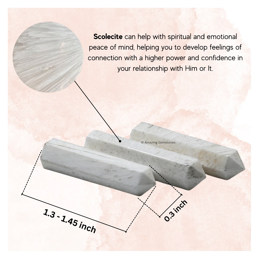 Scolecite Pencil Points (Set of 50)
