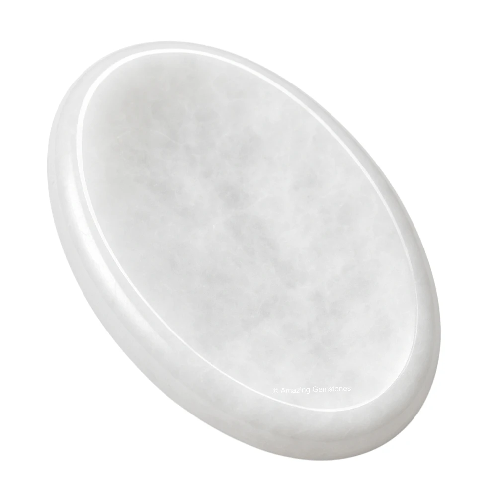 Snow White Quartz Worry Stone