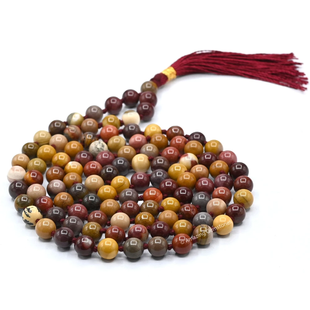 Mookaite Jasper Mala (Hand Knotted)