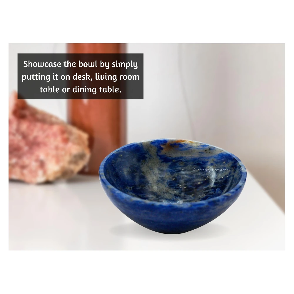 Sodalite Crystal Bowl - 2 Inch
