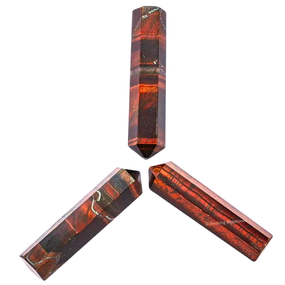 Red Tiger Eye Pencil Points (Set of 10)