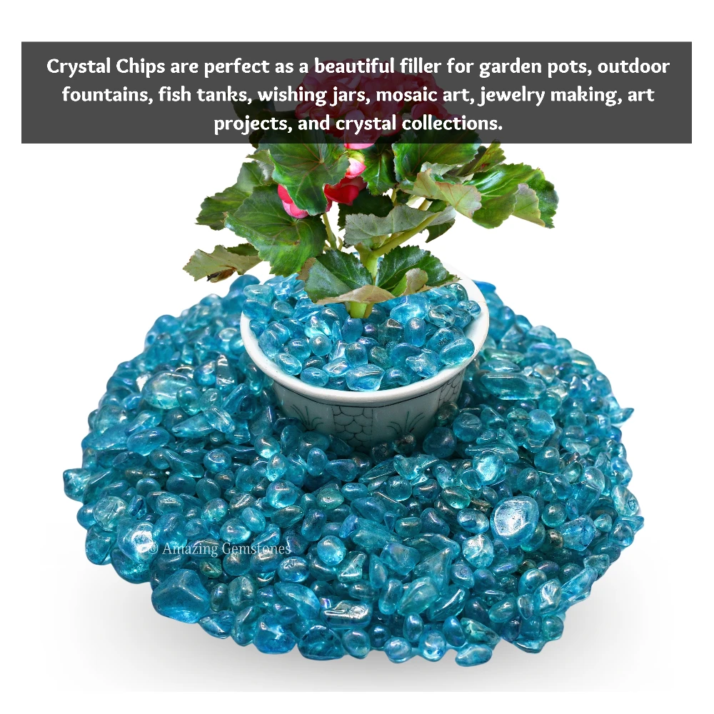 Aqua Aura Quartz Chips (1LB)