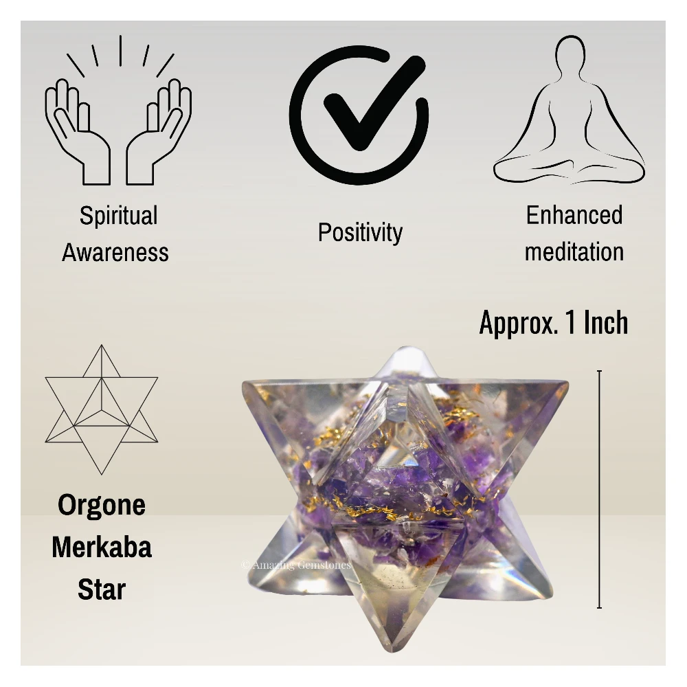 Amethyst Orgone Merkaba - 1 Inch