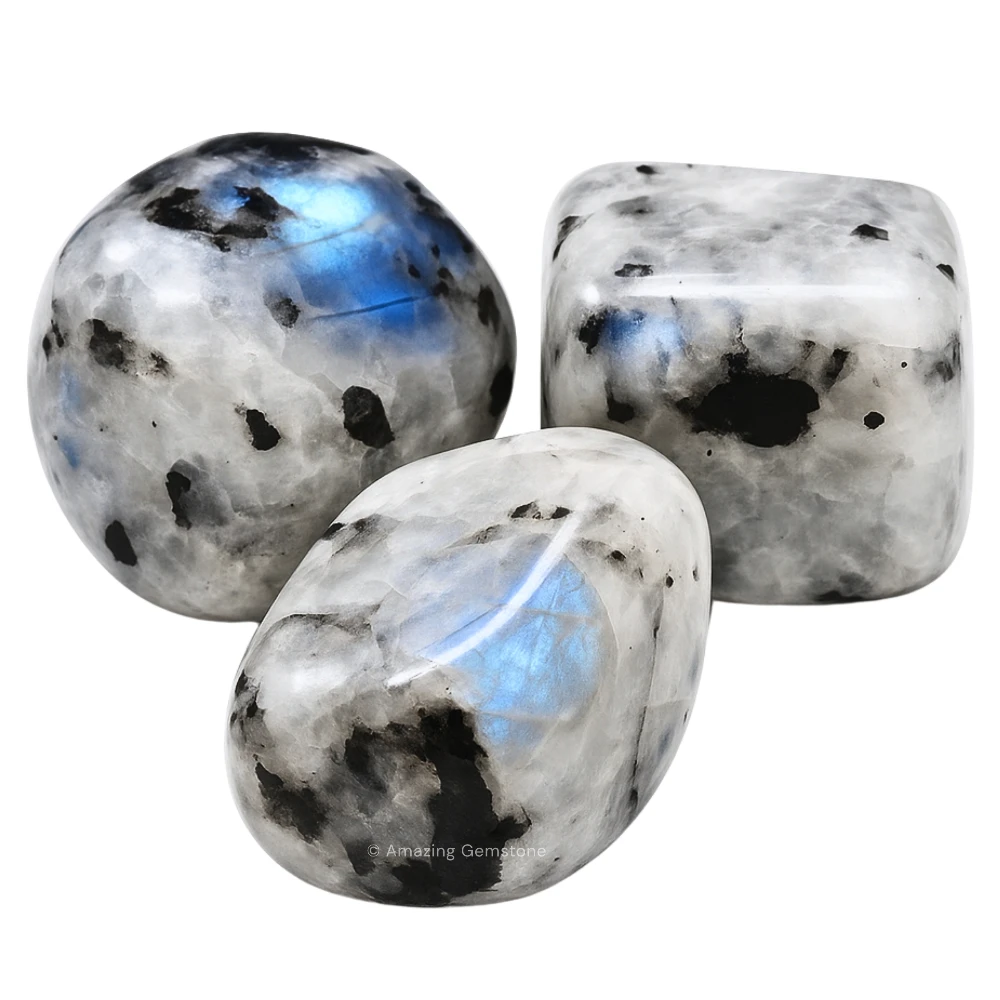 Tumbled Rainbow Moonstone Crystals Stones (1000+ Carats)