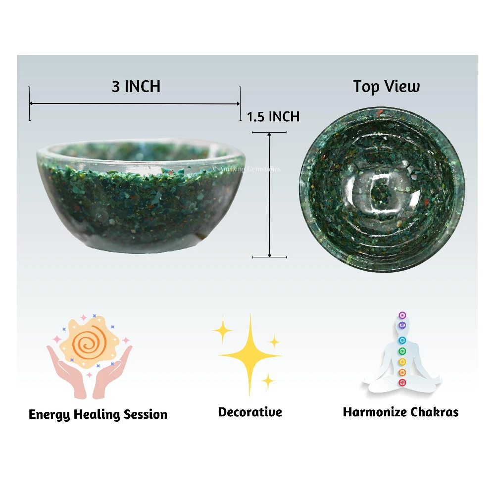 Bloodstone Crystal Orgone Bowl (3 Inch)