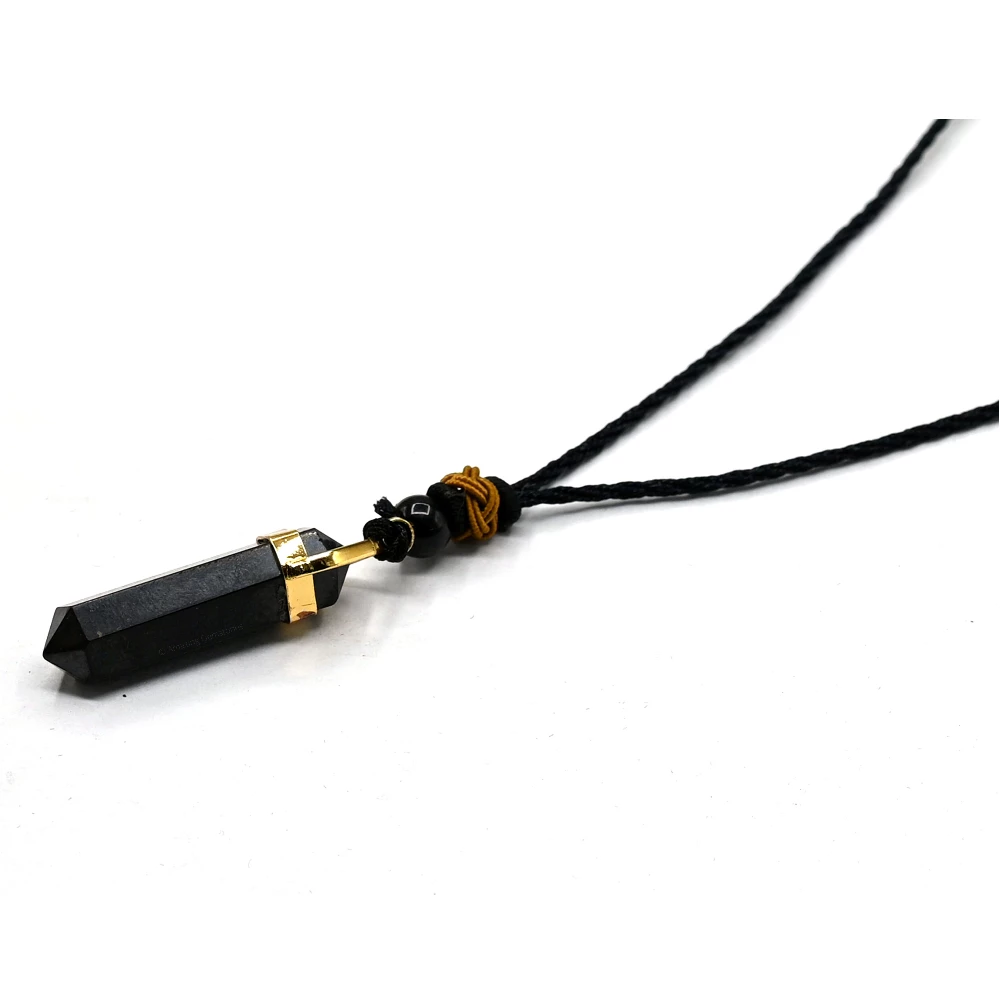 Shungite Necklace - Double Point Pencil