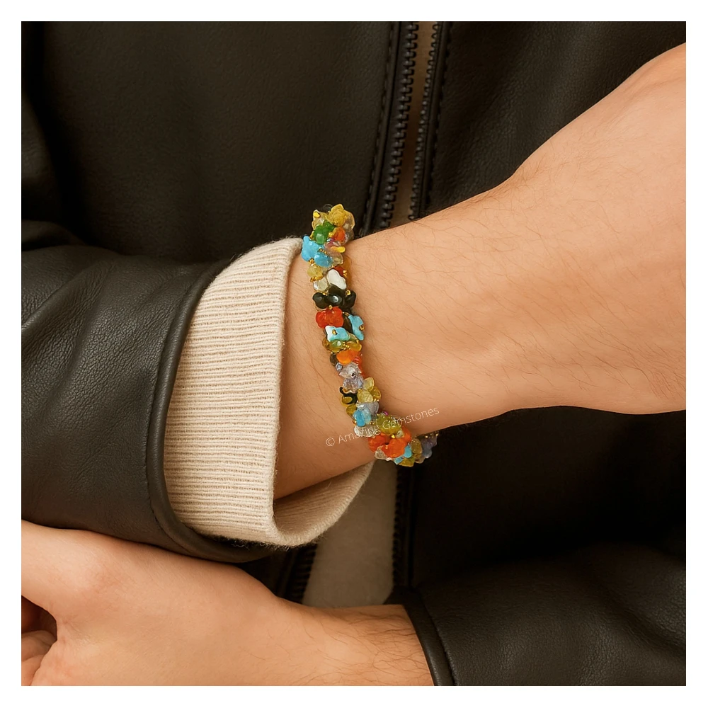 Mix Gemstone Chip Bracelet (Fuse)