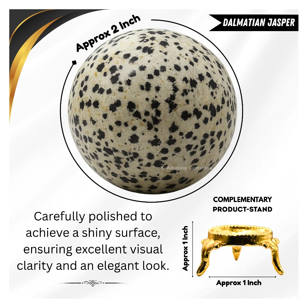 Dalmatian Jasper Sphere (2 Inch)