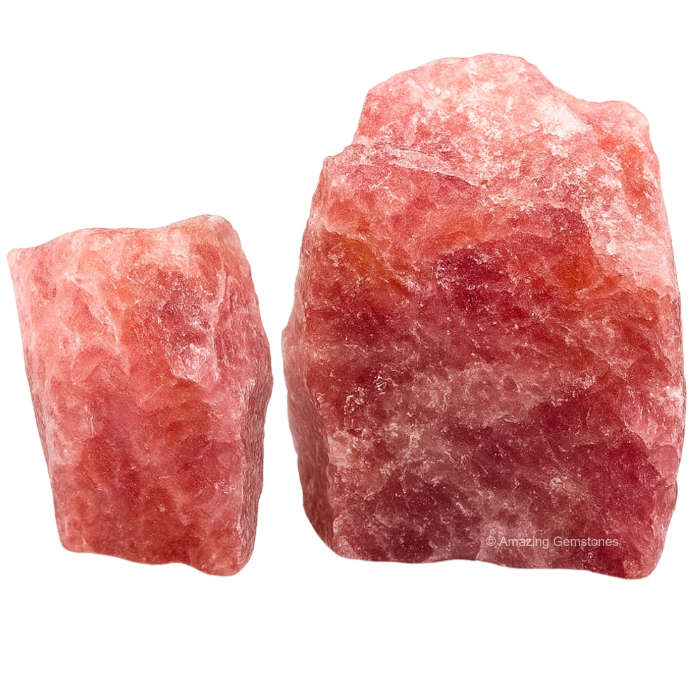 Strawberry Quartz Raw Crystals (2 Pieces)