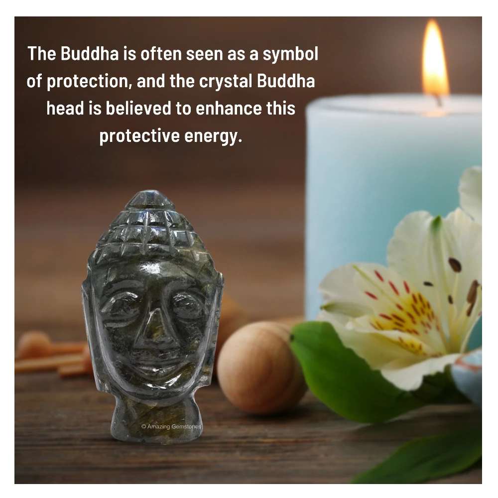 Labradorite Buddha Head