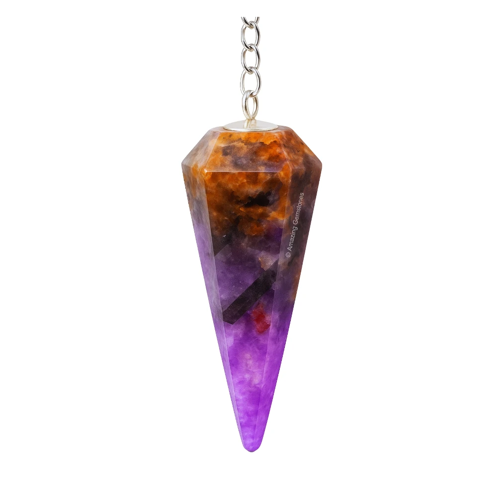 Chevron Amethyst Pendulum