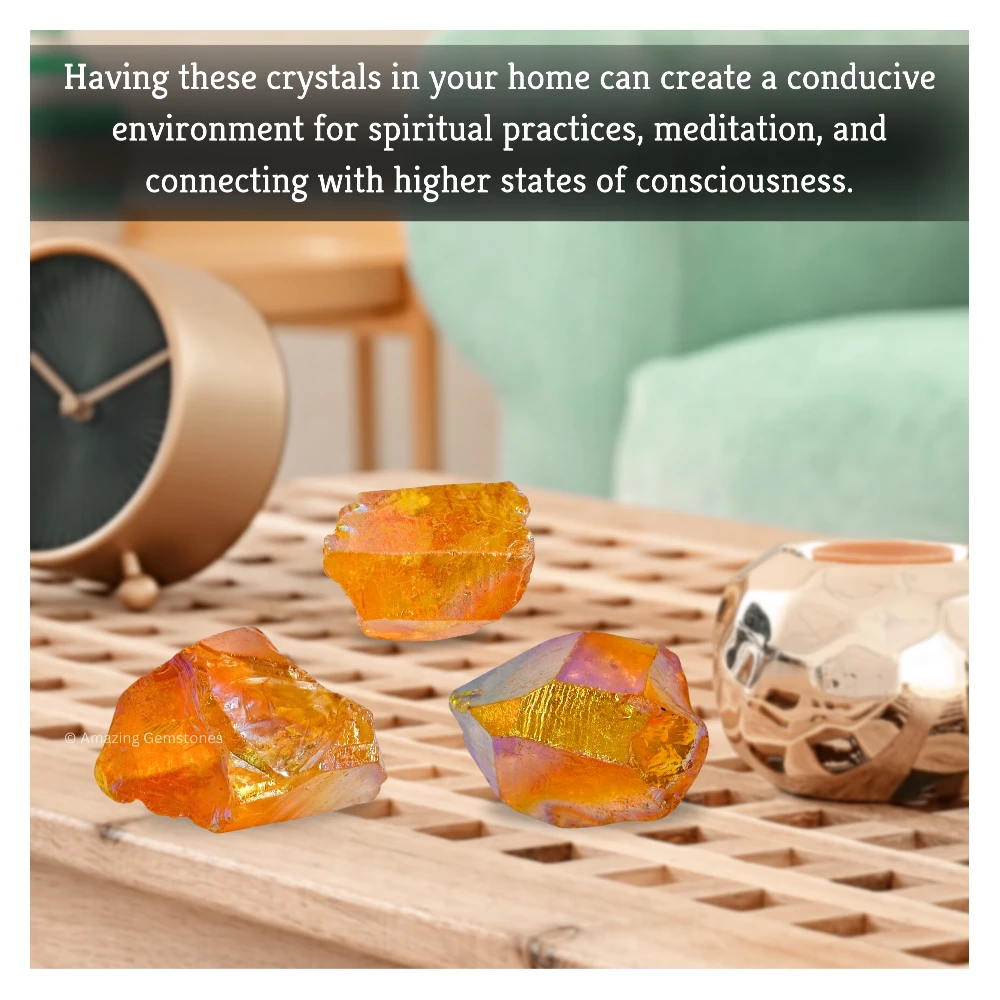 Tangerine Aura Quartz Raw Crystals (1 LB)