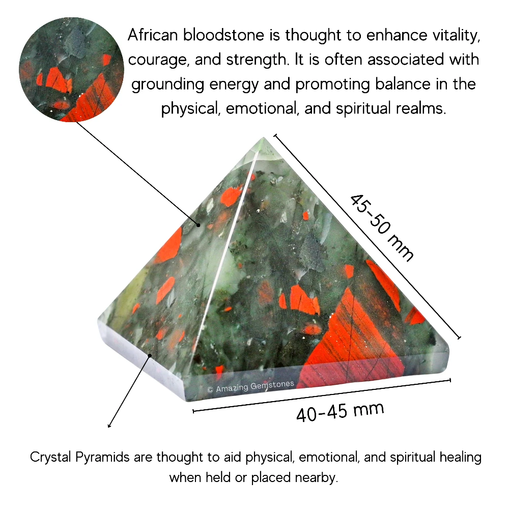 African Bloodstone Pyramid (2 Inch)