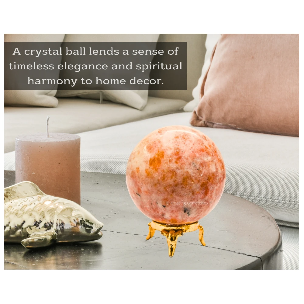Large Sunstone Sphere (2.5 Inch)