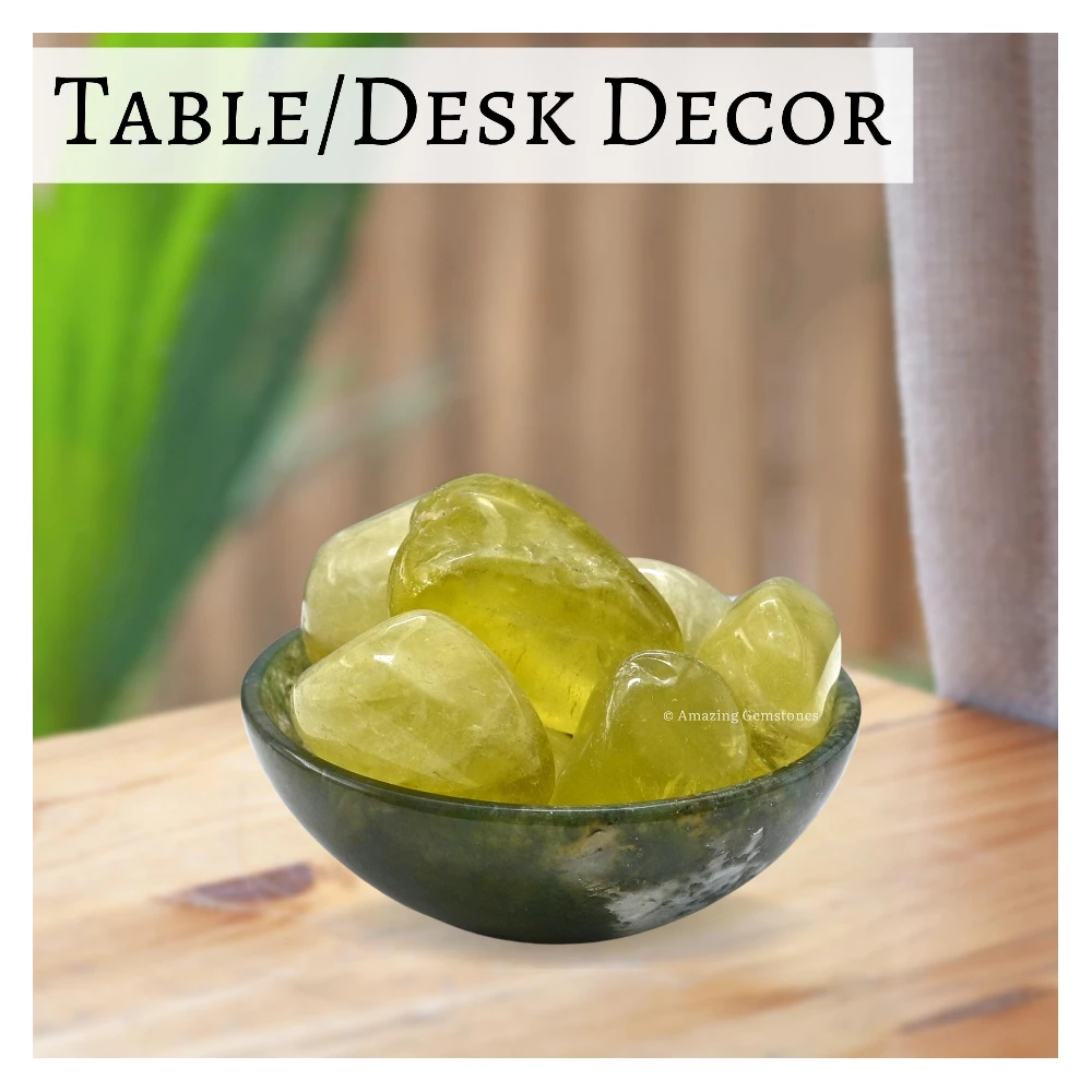 Tumbled Lemon Quartz Crystals Stones (1 oz)
