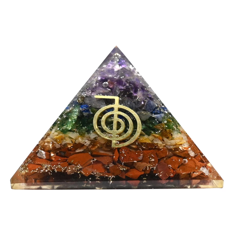Natural Chakra Orgone Pyramid - Reiki