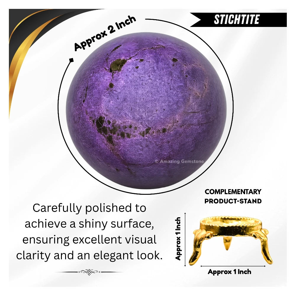 Stichtite Sphere (2 Inch)