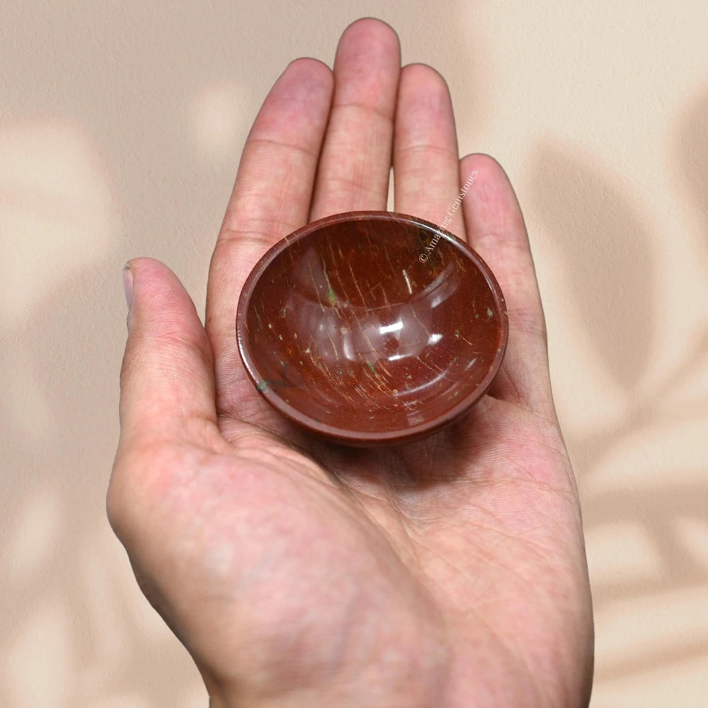 Red Jasper Crystal Bowl - 2 Inch