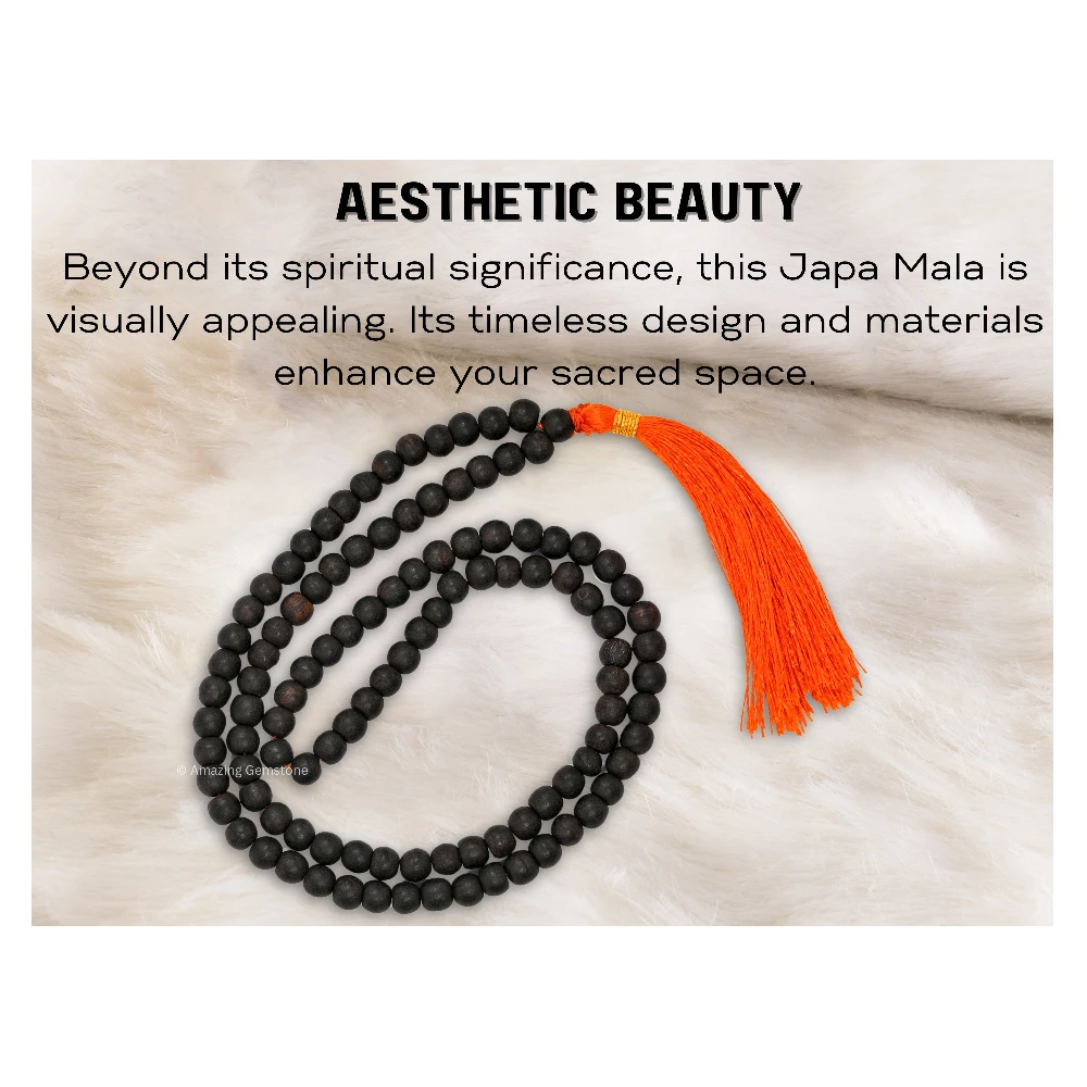 Karungali Mala - 6mm Ebony Wood Beads (Without Knot)