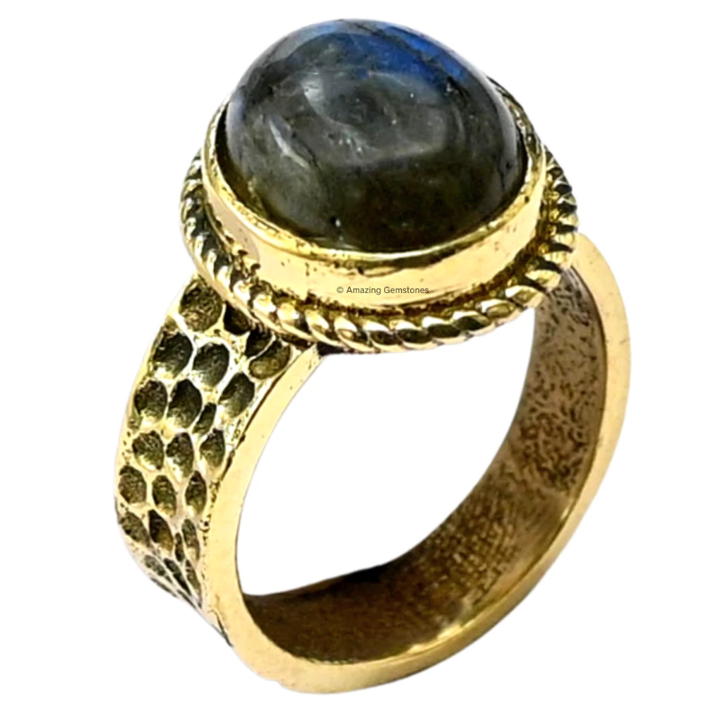 Labradorite Crystal Ring