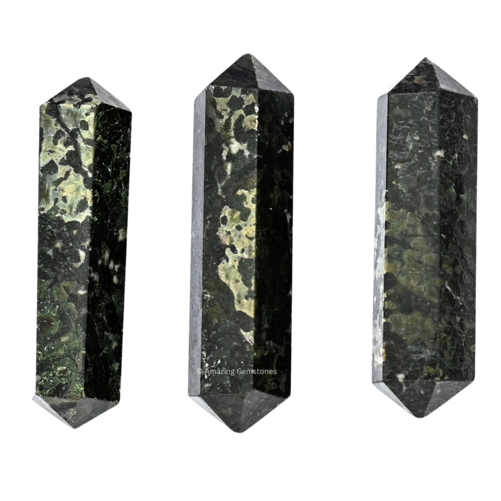 Nuummite Pencil Points (Double Terminated) (Set of 3)