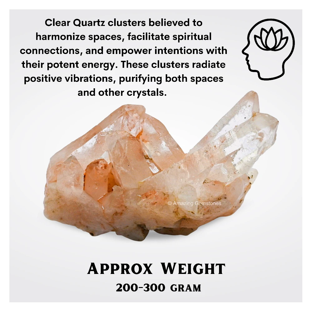 Clear Quartz Cluster (200-300 Gram)