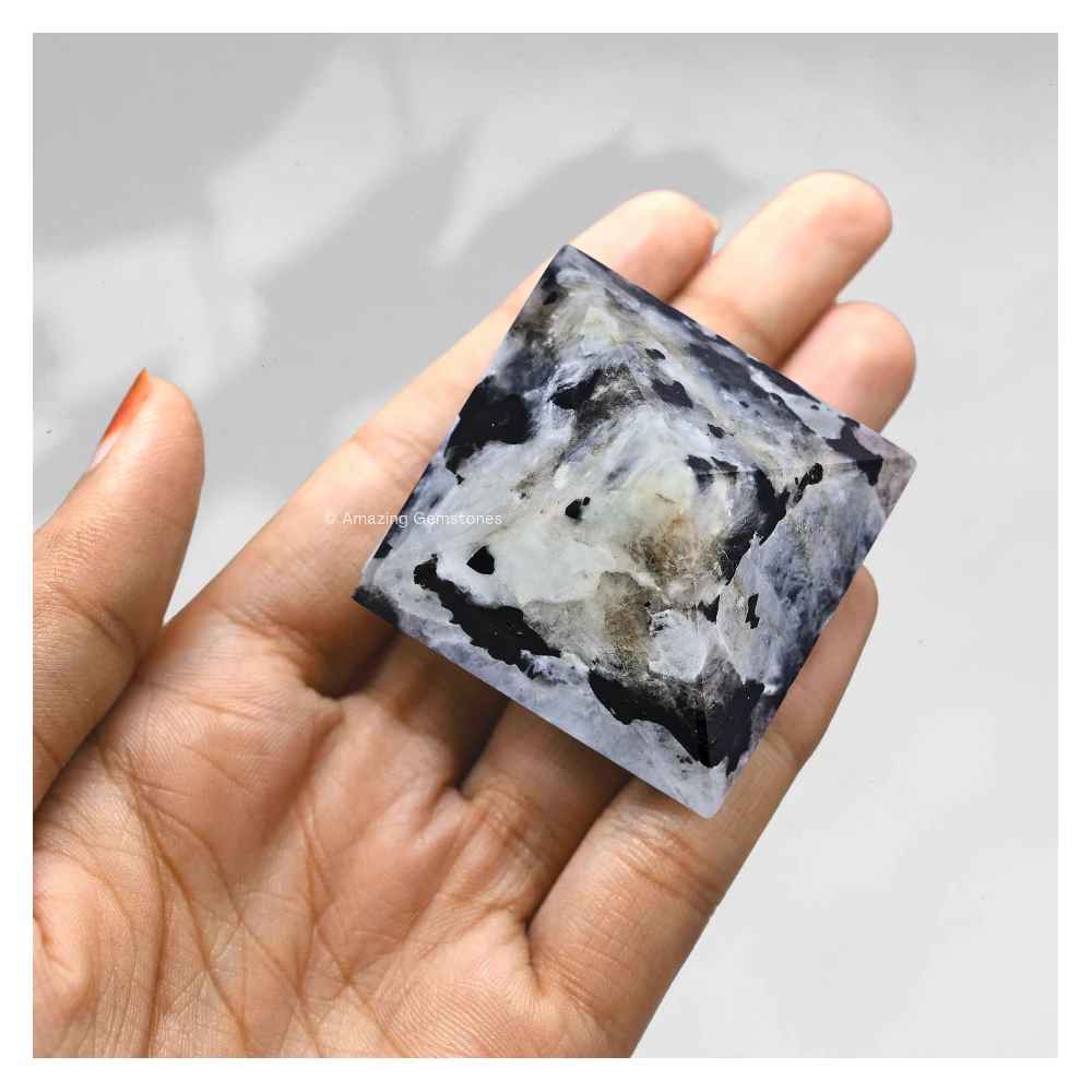 Rainbow Moonstone Pyramid (1.5 Inch)