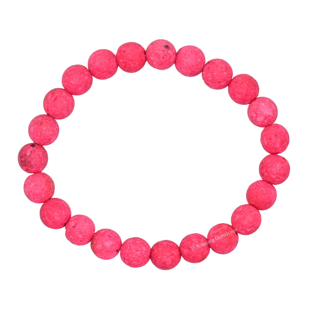 Pink Lava Bracelet (Strechable)