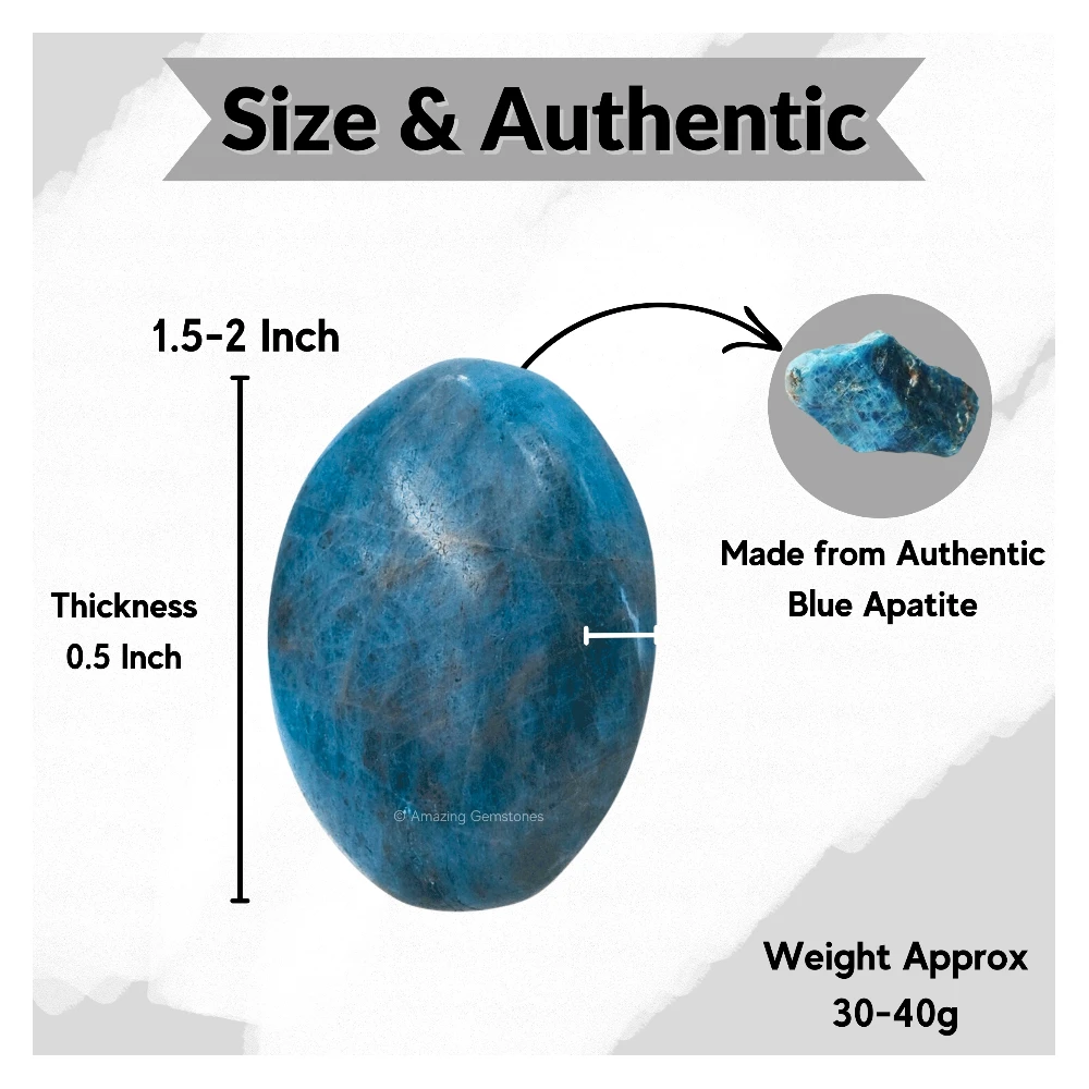 Blue Apatite Palm Stone