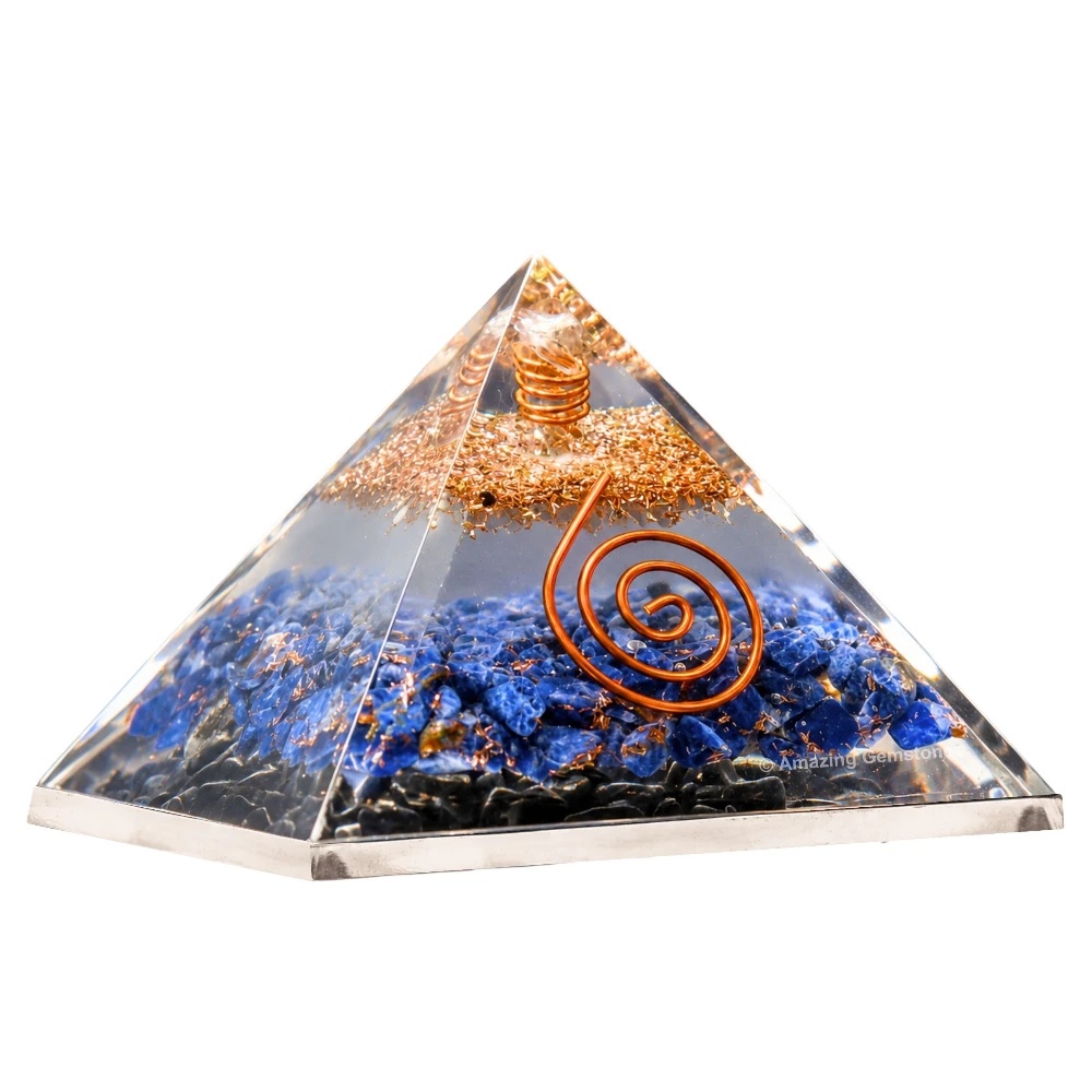 Sodalite Orgone Pyramid - Glow in Dark