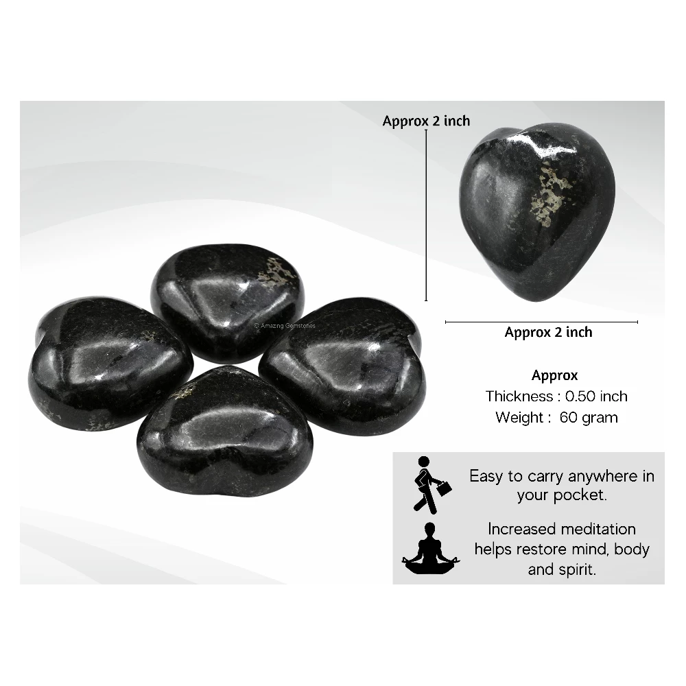 Nuummite Heart