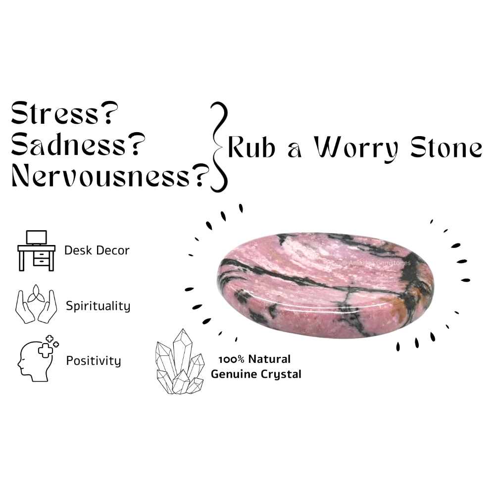 Rhodonite Worry Stone