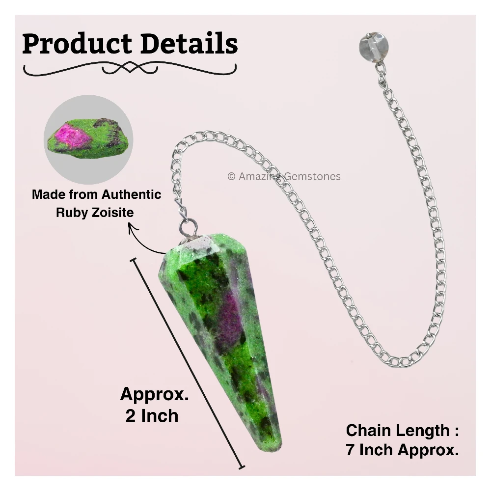 Ruby Zoisite Pendulum