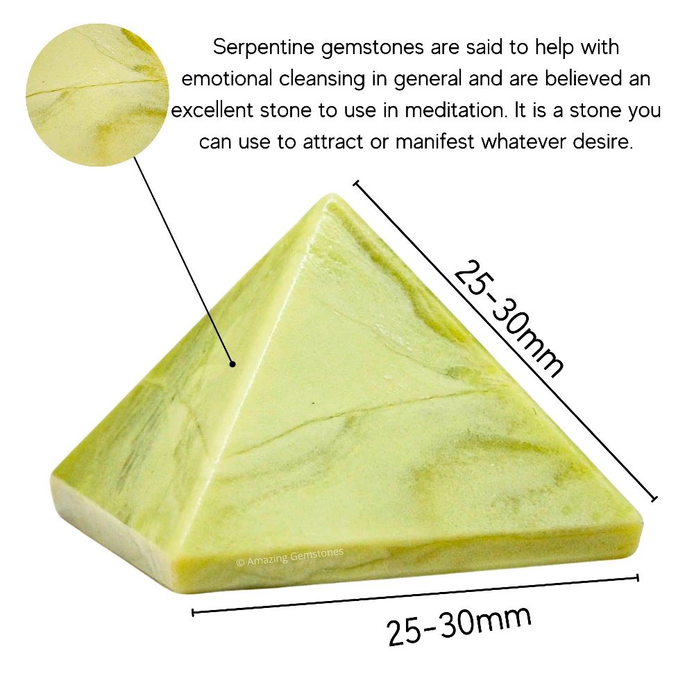 Serpentine Pyramid (1 Inch)