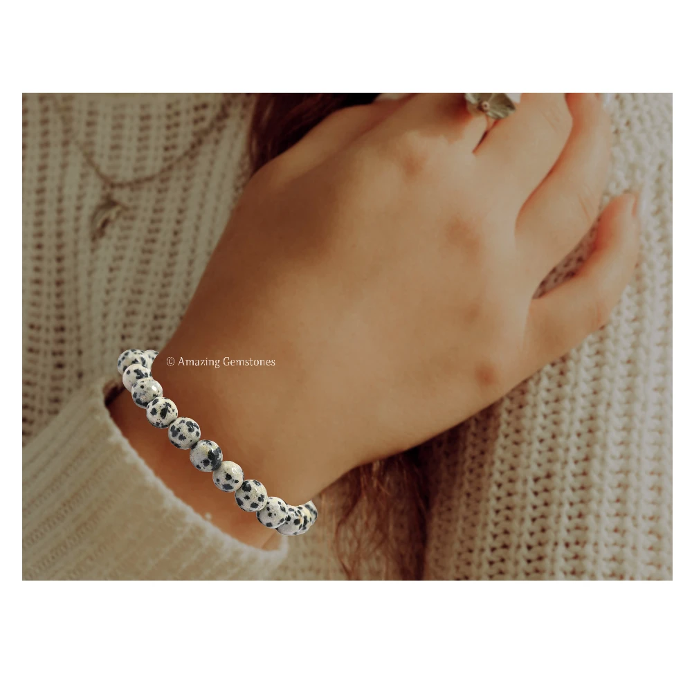 Dalmatian Jasper Bracelet (Faceted-Adjustable)