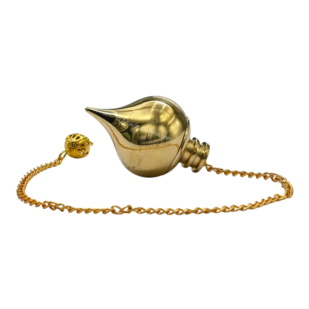 Metal Brass Pendulum - Gold Dome Cone with Point (MP108)