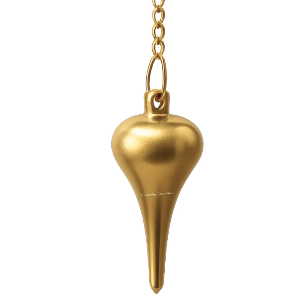 Metal Brass Pendulum - Dome Cone Point Gold (MP118)