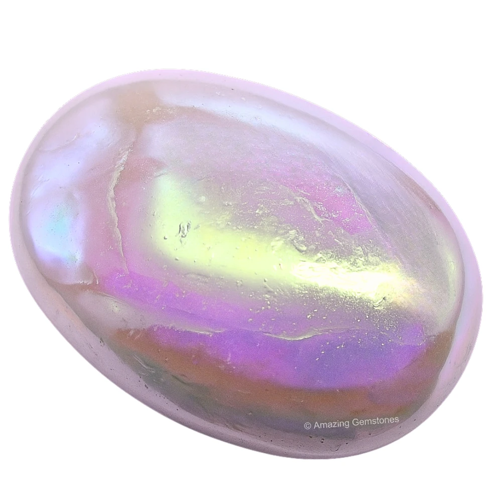 Angel Aura Quartz Palm Stone