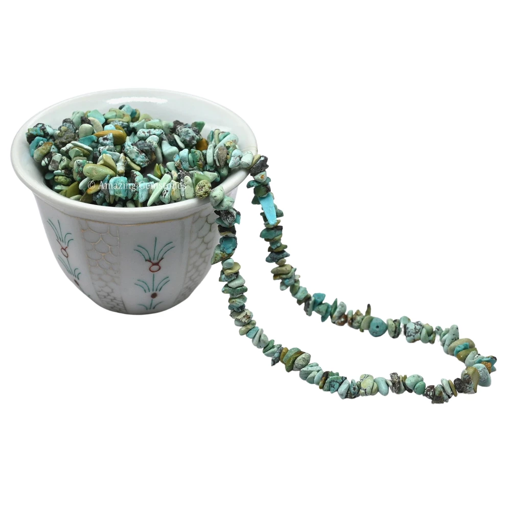 Turquoise Chips - Pre Drilled