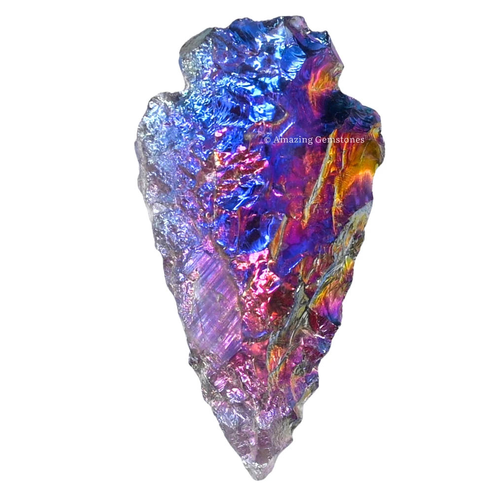 Angel Aura Amethyst Crystal Arrowhead - 1" to 1.5" (3 Pieces)