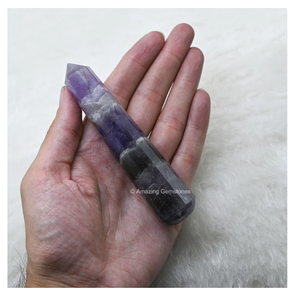 Amethyst Chevron Wand (Faceted)